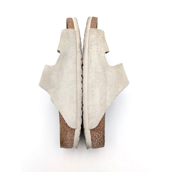 Birkenstock Arizona Soft Footbed Leather Sandal Unisex Oyster Sz USW8/M6 EU39 - Picture 5 of 10